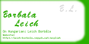 borbala leich business card